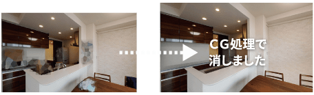 VR内見 CG処理で消しました